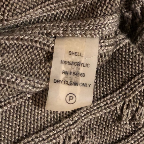 Calvin Klein Sleeveless Shawl Collar Lt Brown Cable Knit Sweater Dress Size S/P - Picture 5 of 6